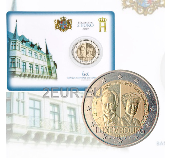 Luxembourg 2 euro BU 2019 - 100th Anniversary of Grand Duchess Charlotte's Accession to the Throne