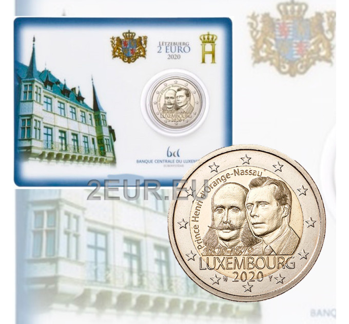 Luxembourg 2 euro BU 2020 - 200th Anniversary of the Birth of Prince Henry of Orange-Nassau