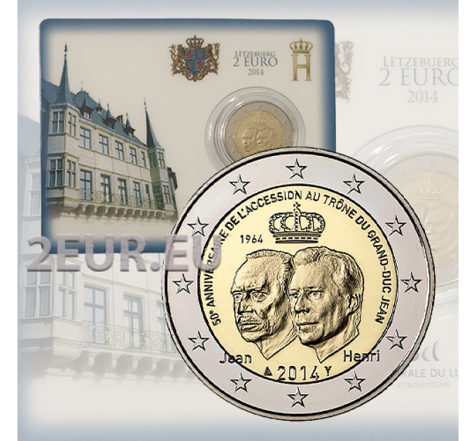 Luxembourg 2 euro BU 2014 - 50th Anniversary of the Accession to the Throne of the Grand-Duke Jean