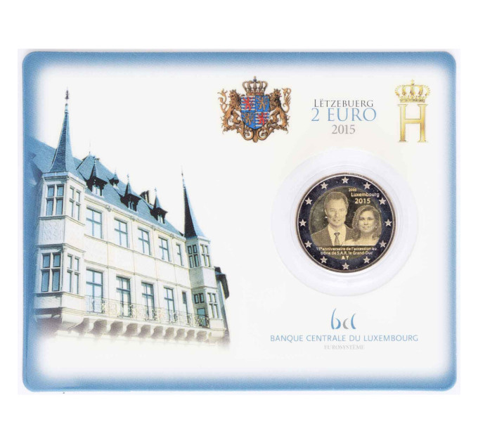 Luxembourg 2 euro BU 2015 - 15th Anniversary of the Accession to the Throne of H.R.H. the Grand Duke