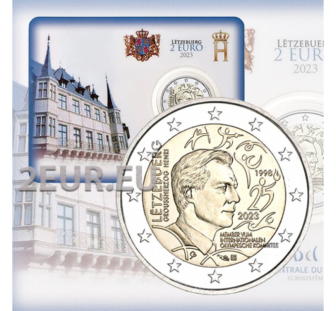 Luxembourg 2 euro BU 2023 - 25th anniversary of the admission of Grand Duke Henri as a member of the International Olympic Committee