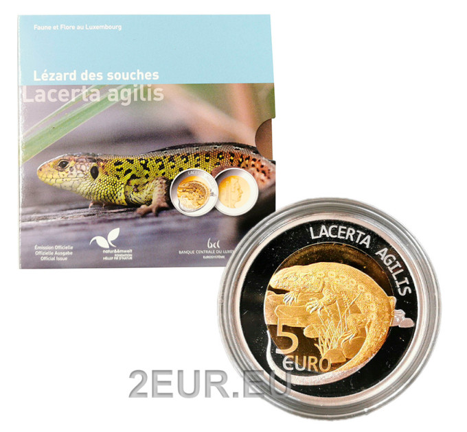 Luxembourg 5 euro silver Proof 2021 - Lacerta