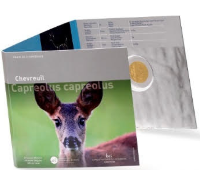 Luxembourg 5 euro silver Proof 2025 - Fauna and Flora - European roe deer