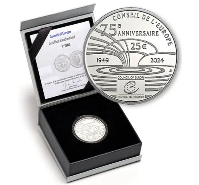 Luxembourg 25 euro silver Proof 2024 - 75th Aniversary of the Council of Europe
