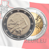 Malta 2 eurot UNC 2014 – Iseseisvus 1964