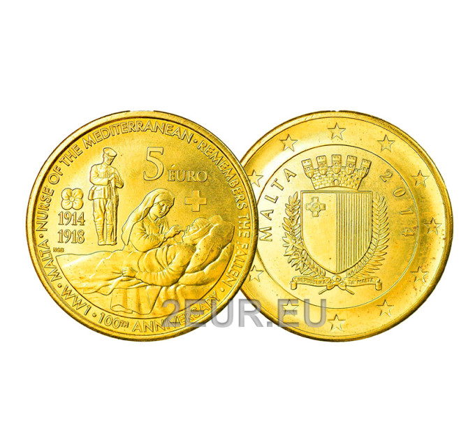 Malta 5 euro UNC 2014 - First World War Centenary