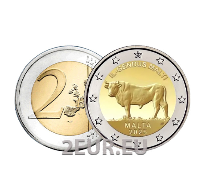 Malta 2 euro UNC 2025 - Maltese Bull