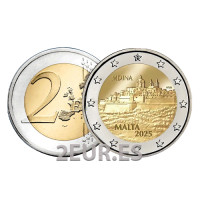 Malta 2 eurot UNC 2025 – Mdina ajalooline linn