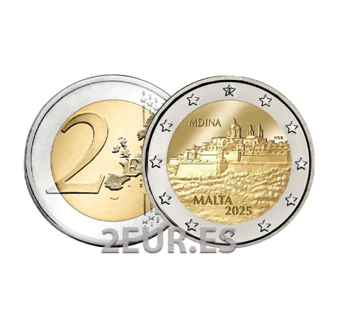 Malta 2 euro UNC 2025 - Historic City of Mdina