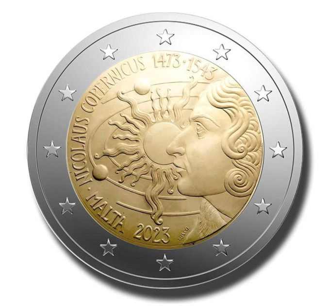 Malta 2 euro UNC 2023 - 550th Anniversary of the Birth of Nicolaus Copernicus
