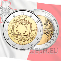 Malta 2 eurot UNC 2015 - ELi lipu 30. aastapäev