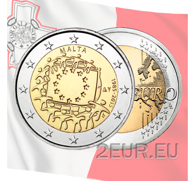 Malta 2 euro UNC 2015 - 30th Anniversary of the EU Flag