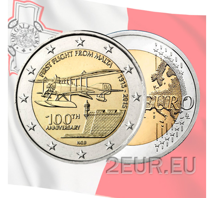 Malta 2 euro UNC 2015 - Centenary of the First Flight