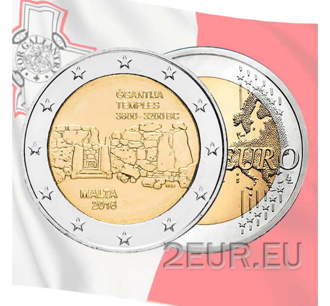 Malta 2 euro UNC 2016 - Ggantija Temples