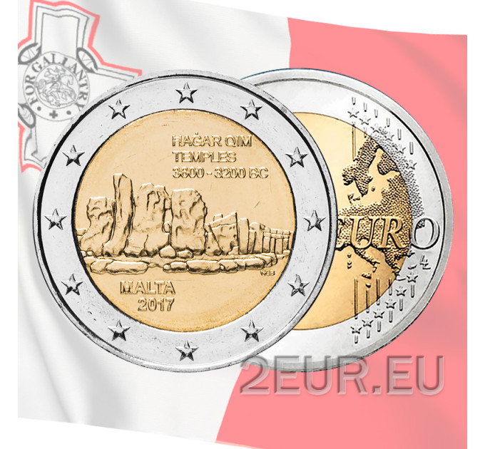 Malta 2 euro UNC 2017 - Hagar Qim Temples
