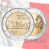 Malta 2 eurot UNC 2018 – Mnajdra templid