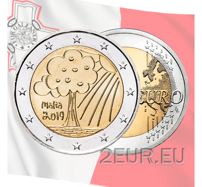 Malta 2 euro UNC 2019 - Nature and Environment