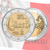 Malta 2 eurot UNC 2020 – Malta eelajaloolised paigad – Skorba templid