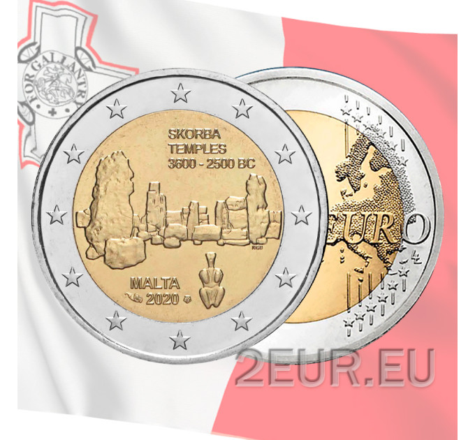 Malta 2 euro UNC 2020 - Maltese Prehistoric Sites - Skorba Temples