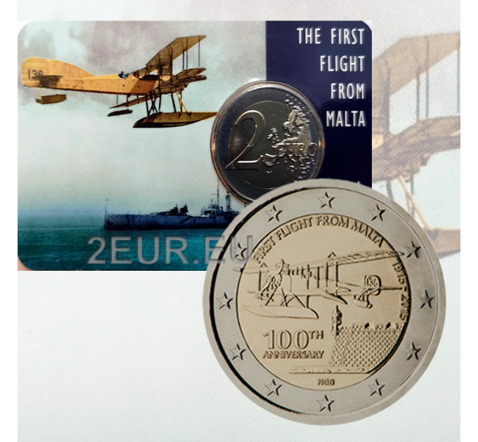 Malta 2 euro BU 2015 - Centenary of the First Flight from Malta
