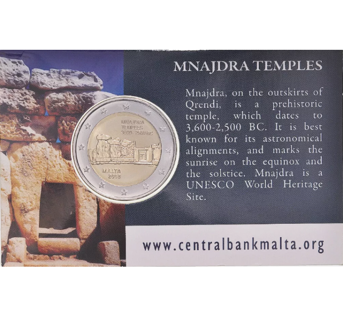 Malta 2 euro BU 2018 - Mnajdra Temples