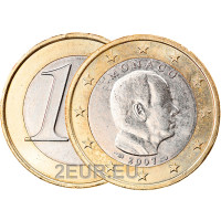 Monaco 1 euro UNC 2007 – prints Albert II