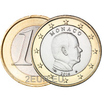 Monaco 1 euro UNC 2016 – prints Albert II