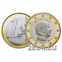 Monaco 1 euro UNC 2024 – prints Albert II