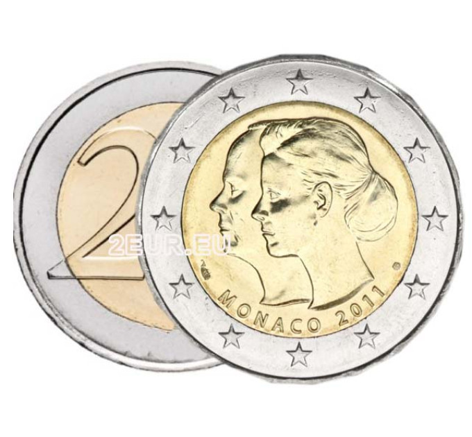 Monaco 2 euro UNC 2011 - Wedding of Prince Albert II and Charlene