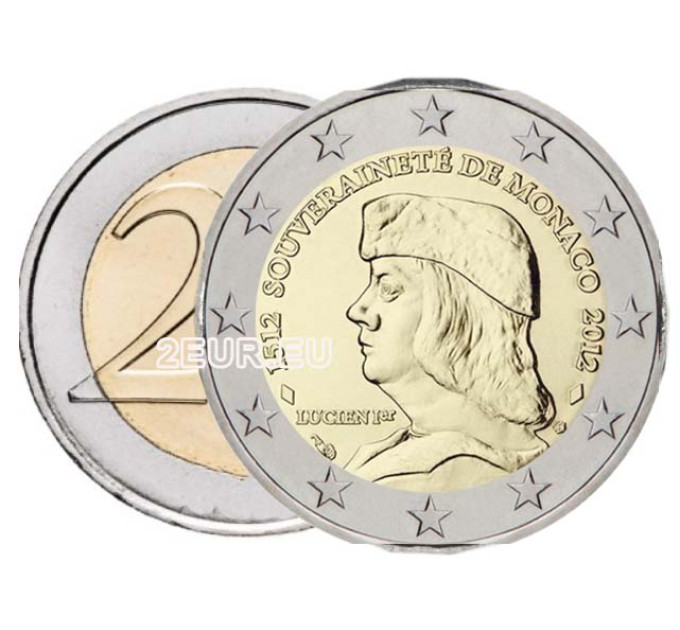 Monaco 2 euro UNC 2012 - 500 Years of Independence 1512 - 2012