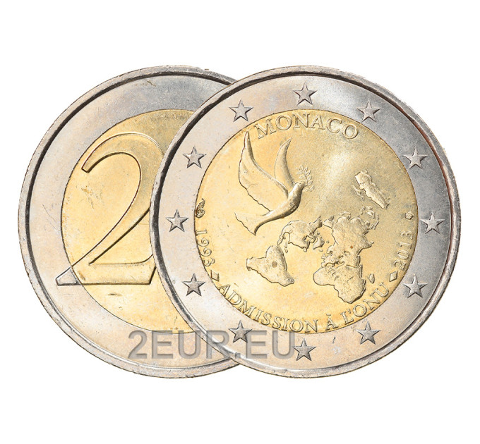 Monaco 2 euro UNC 2013 - 20th Anniversary of UN membership