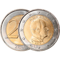 Monaco 2 eurot UNC 2015 – prints Albert II