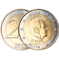 Monaco 2 eurot UNC 2016 – prints Albert II