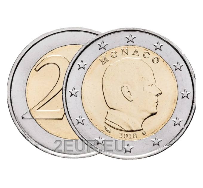 Monaco 2 euro UNC 2018 - Prince Albert II