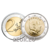 Monaco 2 eurot UNC 2011 – prints Albert II