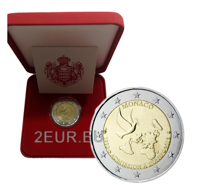 Monaco 2 euro BU 2013 - 20TH ANNIVERSARY OF UN MEMBERSHIP