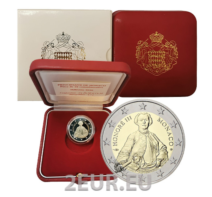 Monaco 2 euro PROOF 2020 - 300th Anniversary of the Birth of Prince Honoré III