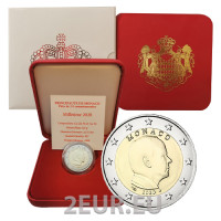 Monaco 2 eurot BU 2020 – prints Albert II