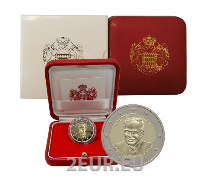 Monaco 2 euro PROOF 2023 - 100th Anniversary of the Birth of Prince Rainier III