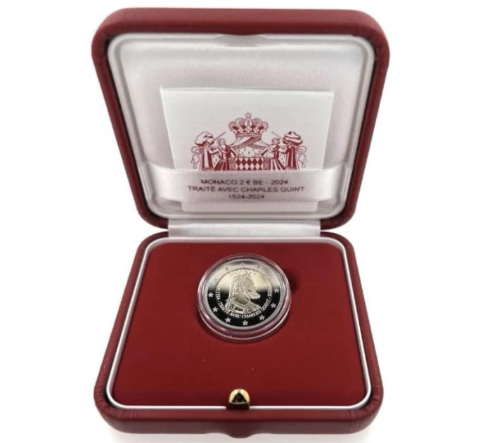 Monaco 2 euro PROOF 2024 - 500 Years of the Treaty With Charles V