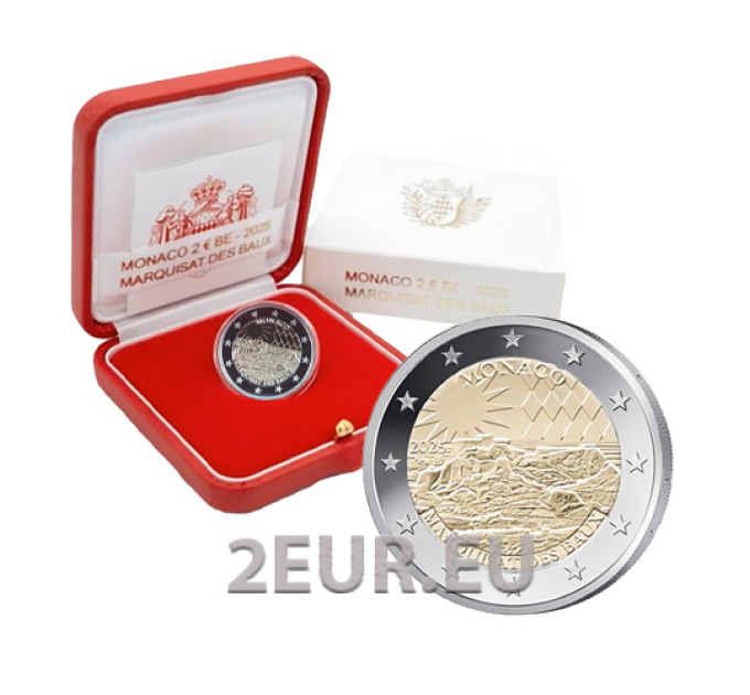 Monaco 2 euro PROOF 2025 - Marquisate of Les Baux