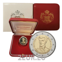 Monaco 2 eurot PROOF 2019 – 200. aastapäev prints Honoré V troonile tõusmisest