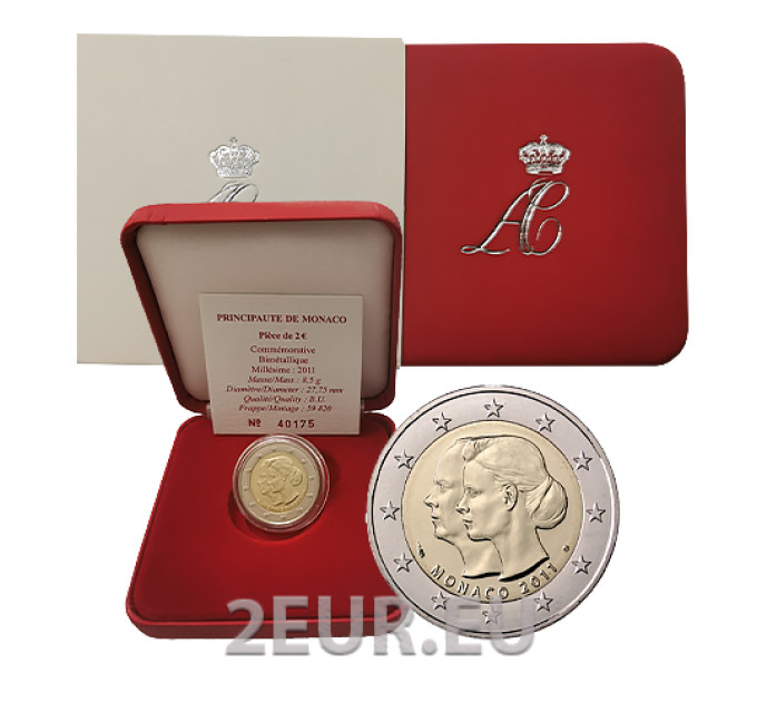 Monaco 2 euro BU 2011 - Wedding of Prince Albert II and Charlene