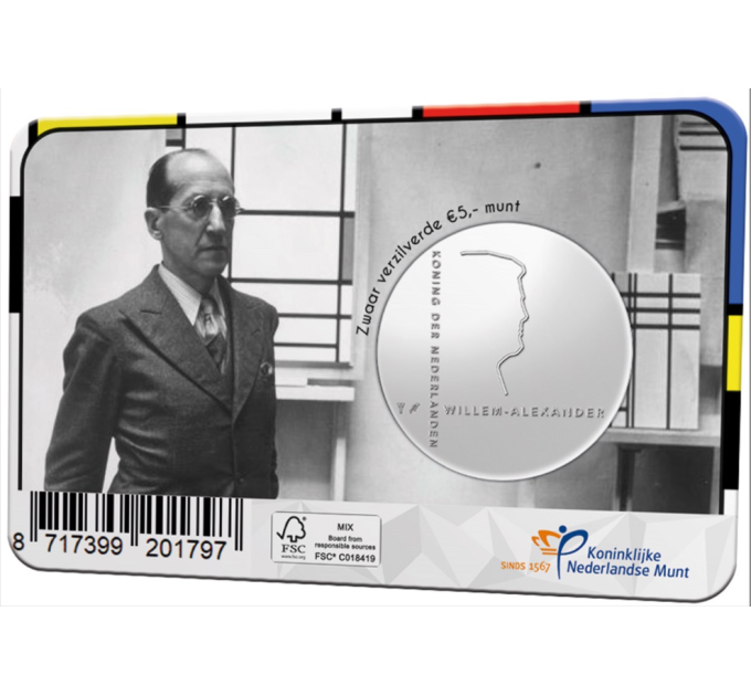 Netherlands 5 euro UNC 2022 - Piet Mondriaan