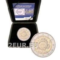 Holland 2 eurot proof 2012 – 10 aastat euro sularaha