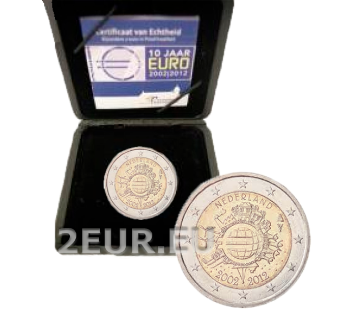 Netherlands 2 euro proof 2012 - 10 Years of Euro Cash