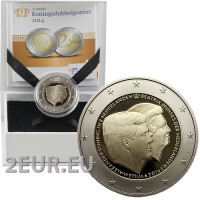 Holland 2 eurot proof 2014 – Kuningas Willem-Alexander ja printsess Beatrix