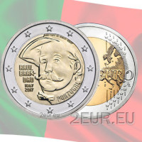 Portugal 2 eurot UNC 2017 – 150 aastat Raul Brandão sünnist