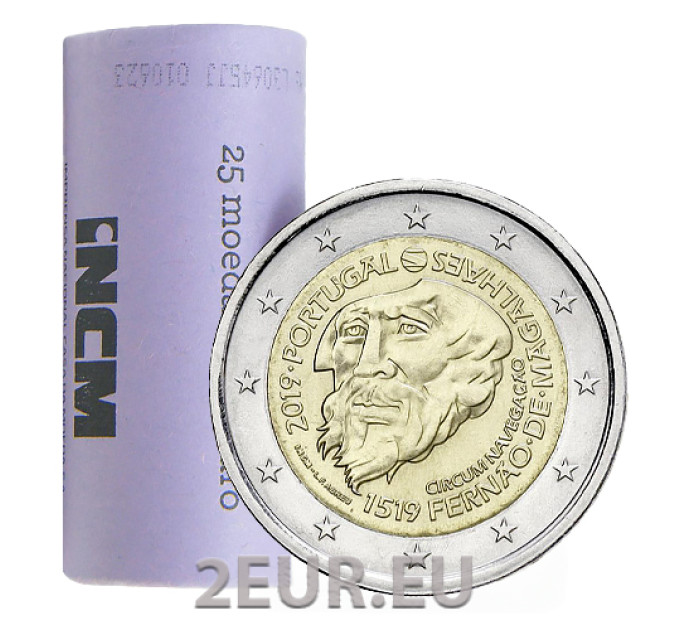 Portugal 2 euro UNC roll 2019 - 500th Anniversary of the First Circumnavigation of Earth by Magellan