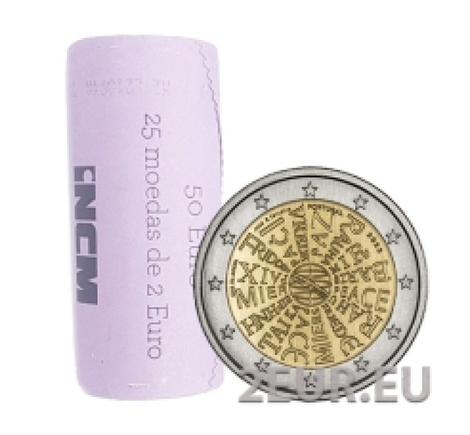 Portugal 2 euro UNC roll 2023 - Peace in our hands